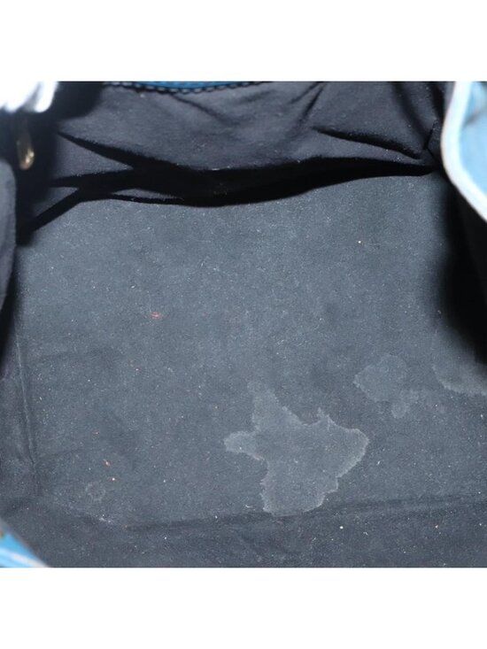 Authentic LOUIS VUITTON Epi Petit Noe Shoulder Bag Bicolor Black Blue M44152 - Picture 3 of 16